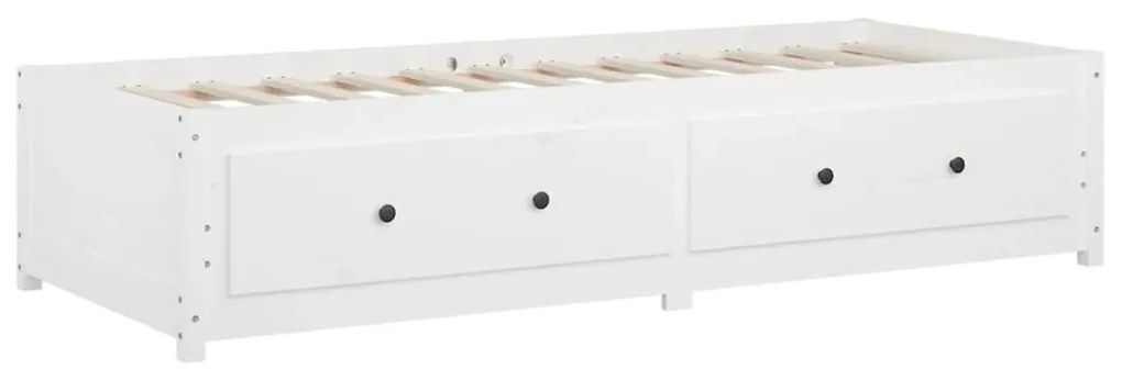 vidaXL Καναπές Κρεβάτι Λευκός 90x190εκ.από Μασίφ Ξύλο Πεύκου Single
