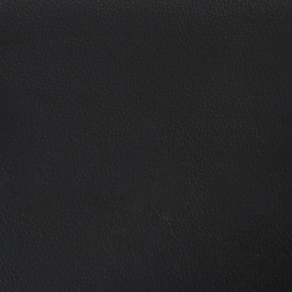 Πλαίσιο Κρεβατιού με Κεφαλάρι Μαύρο 140x200 εκ. Συνθετικό Δέρμα - Μαύρο