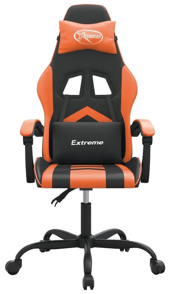 vidaXL Καρέκλα Gaming Μαύρο/Πορτοκαλί Συνθετικό Δέρμα