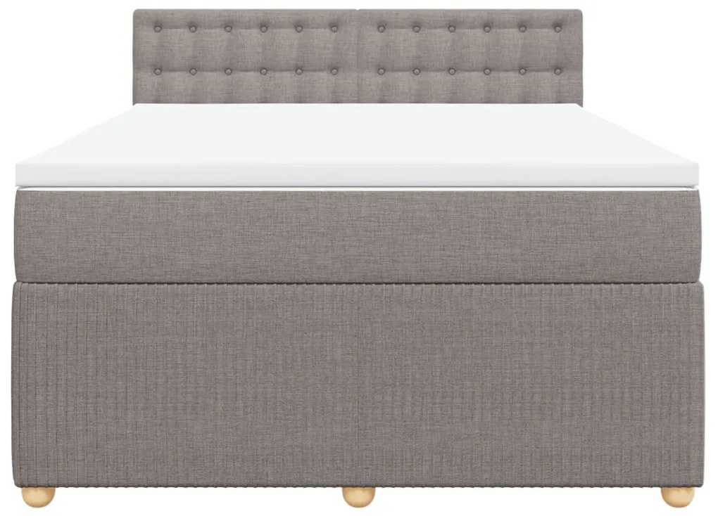 ΚΡΕΒΑΤΙ BOXSPRING ΜΕ ΣΤΡΩΜΑ TAUPE 140X200 ΕΚ. ΥΦΑΣΜΑΤΙΝΟ 3287497