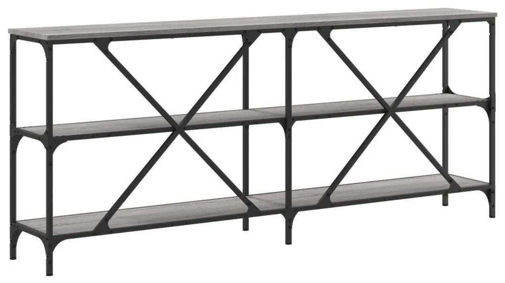 Τραπέζι Κονσόλα Γκρι Sonoma 180x30x75 εκ. Επεξ. Ξύλο/Σίδηρος - Γκρι