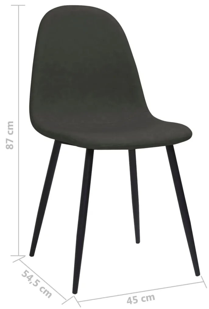 Καρέκλες Τραπεζαρίας 2 τεμ. Μαύρες 45x53,5x83 εκ. Συνθ. Δέρμα - Μαύρο