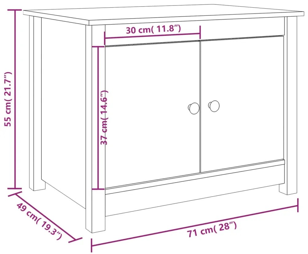 ΤΡΑΠΕΖΑΚΙ ΣΑΛΟΝΙΟΥ ΜΑΥΡΟ 71 X 49 X 55 ΕΚ. ΜΑΣΙΦ ΞΥΛΟ ΠΕΥΚΟΥ 820930