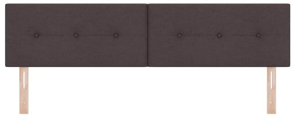 vidaXL LED Κεφαλάρι με φώτα λωρίδας LED Σκούρο Καφέ 180 cm ύφασμα