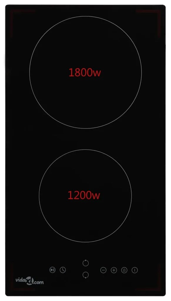 ΕΣΤΙΑ ΚΕΡΑΜΙΚΗ ΜΕ 2 ΖΩΝΕΣ ΚΑΙ ΠΛΗΚΤΡΑ ΑΦΗΣ 3000 W 50783