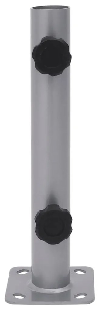 vidaXL Βάση Ομπρέλας Ασημί για Ιστό Ø32/34/38 Ατσάλι