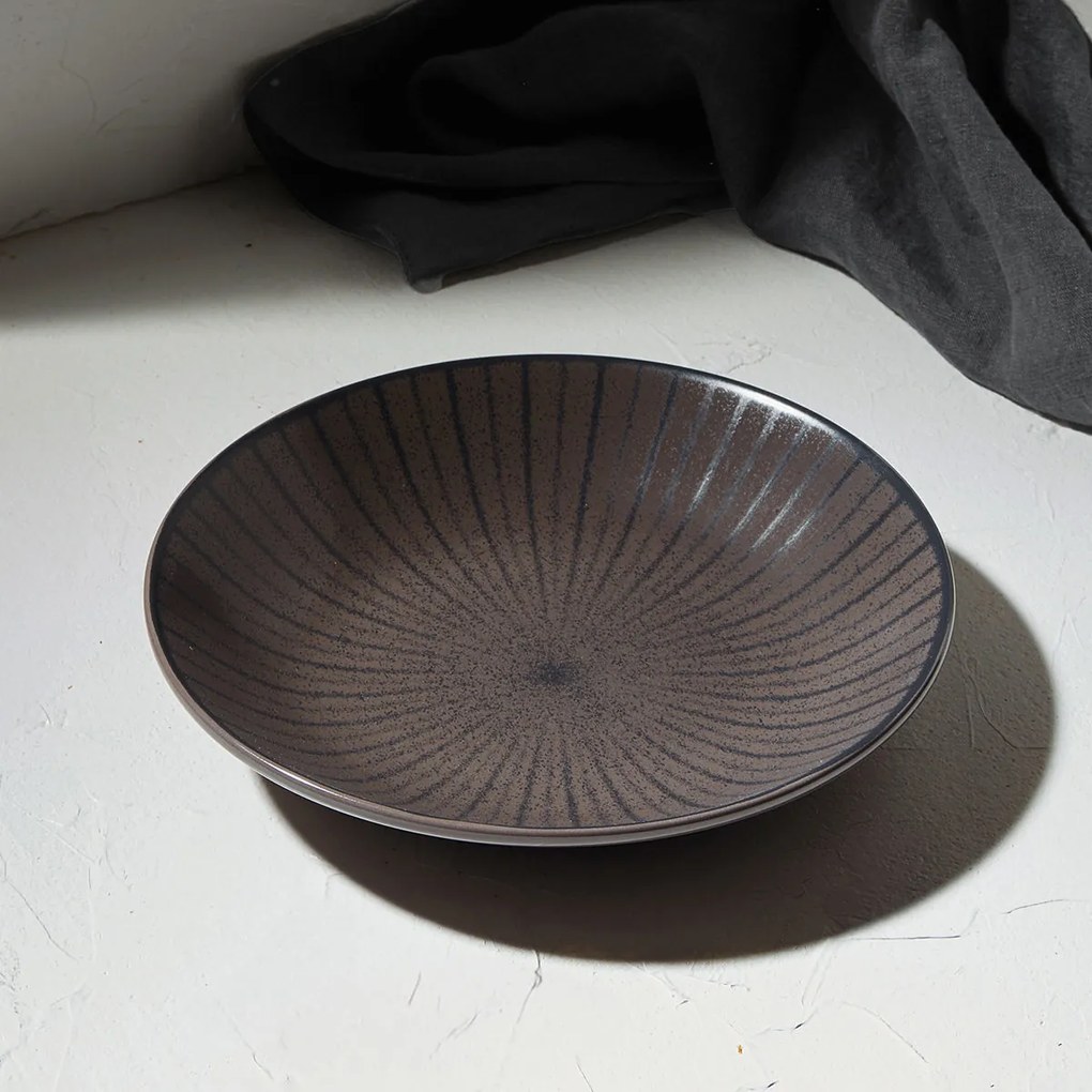 Πιάτο Βαθύ Πορσελάνινο 23cm Ανθρακί Estia Home Art Nordic 07-15695