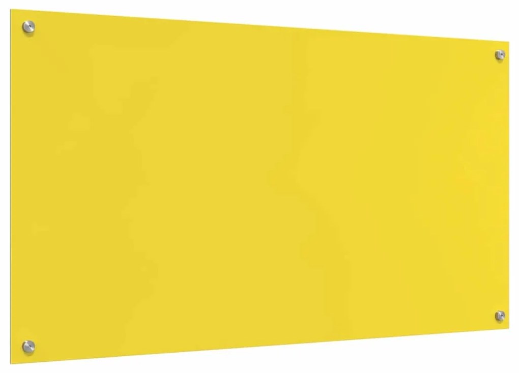 vidaXL Πίσω Πάνελ Κουζίνας Κίτρινο 110 x 60 x 0.6 εκ. σκληρυμένο γυαλί