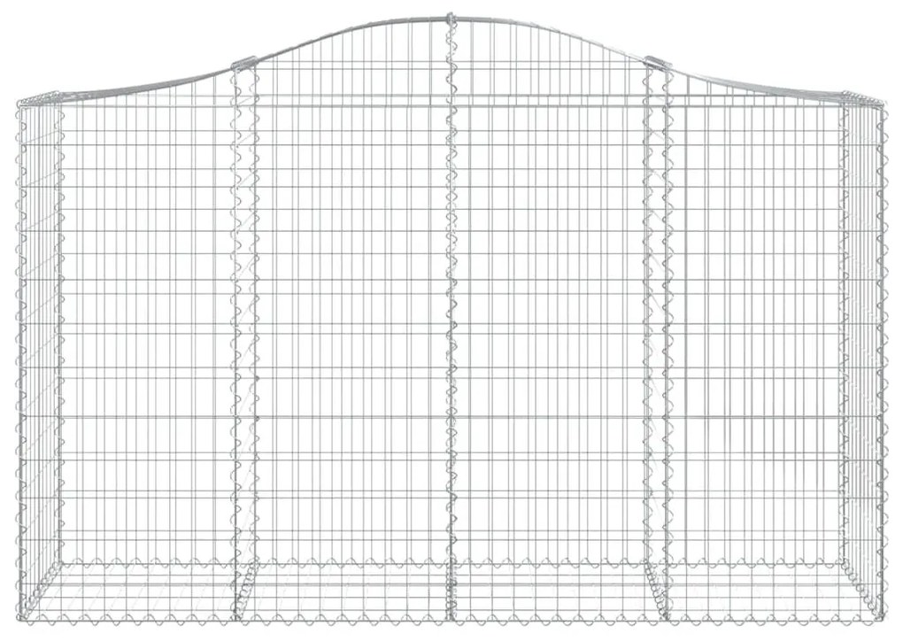 Συρματοκιβώτια Τοξωτά 18 τεμ. 200x50x120/140 εκ. Γαλβαν. Ατσάλι - Ασήμι