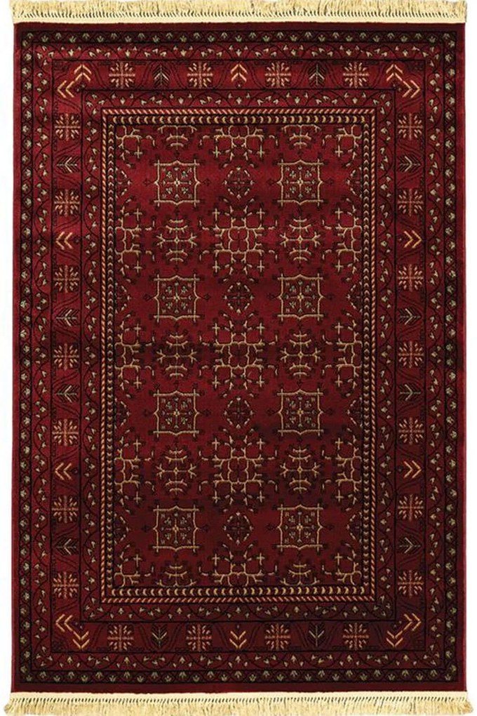 Χαλί Persia 315 Burgundy Με Κρόσσι New Plan 133X190cm