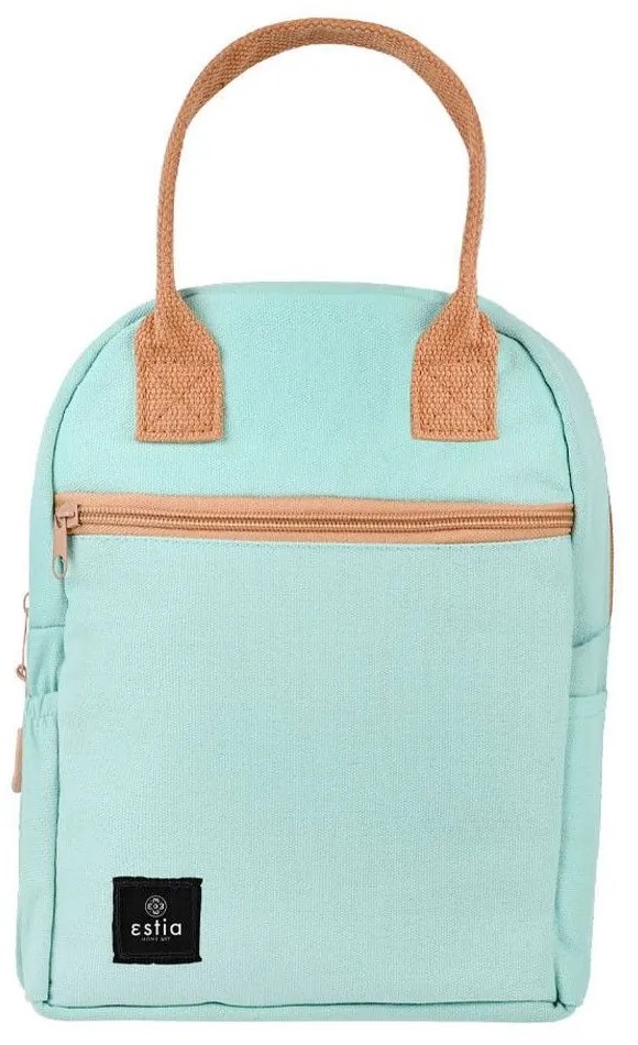 Τσάντα Φαγητού Ισοθερμική 01-16951 20x12x26cm 7lt Pastel Green Estia 100% Cotton