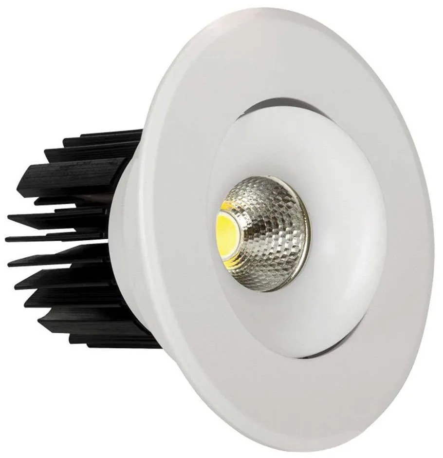 Σποτ Χωνευτό VK/04135/W/W Φ9,5cm Led 800Lm 10W 3000K White VKLed Στρόγγυλο