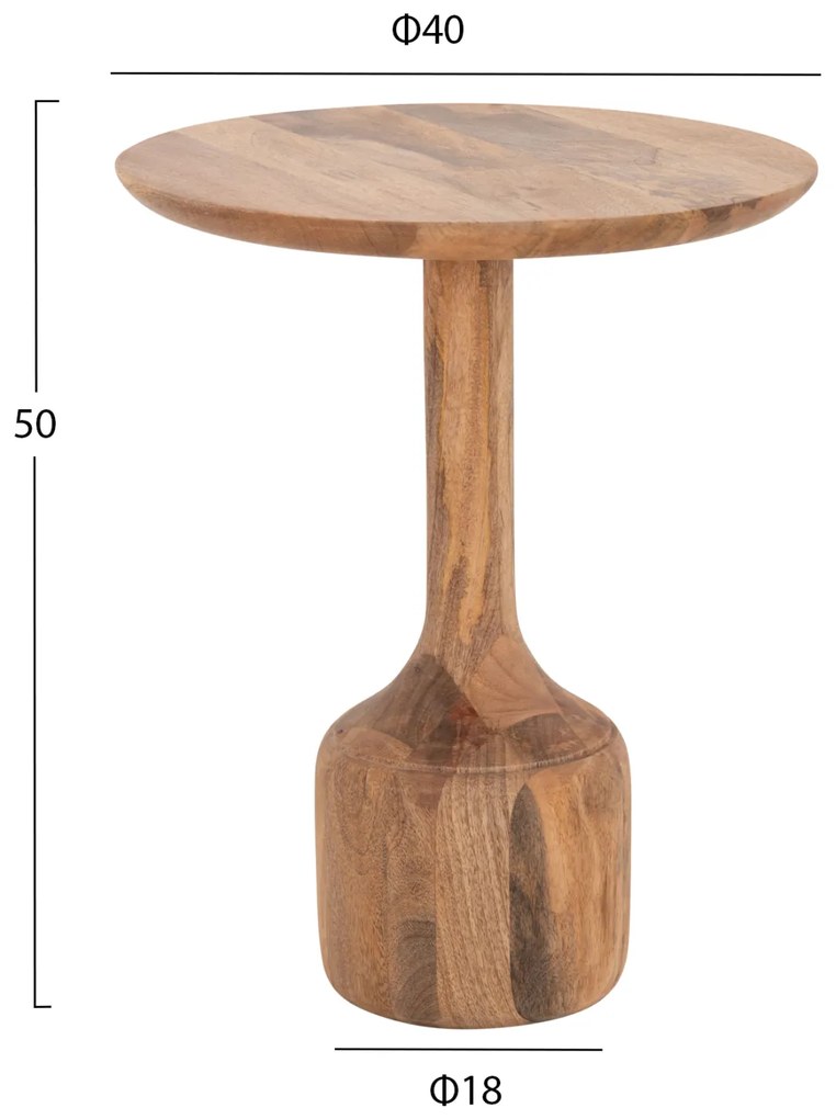 ΣΕΤ 3 ΣΤΡΟΓΓΥΛΑ ΤΡΑΠΕΖΑΚΙΑ ΣΑΛΟΝΙΟΥ GOBLET HM18348 ΞΥΛΟ ΑΚΑΚΙΑΣ Φ50x60Υεκ