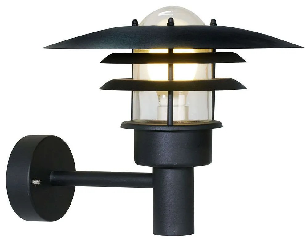 Φωτιστικό Τοίχου Lønstrup 32 71411003 32x28,5cm 1xE27 60W IP44 Black Nordlux Steel,Glass