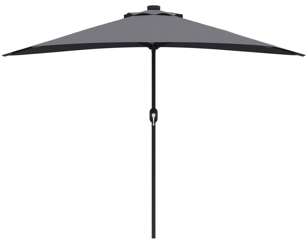 vidaXL Ομπρέλα Κήπου Ανθρακί 294 x 150 x 224 εκ. ύφασμα