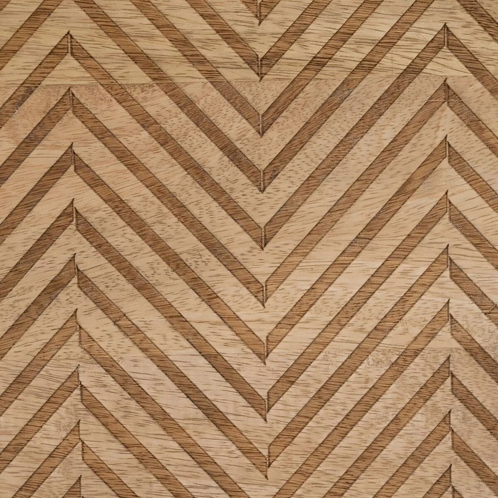 Βοηθητικό Τραπέζι 60 x 39,5 x 60 cm Φυσικό Μαύρο Μέταλλο Ξύλο (x2)