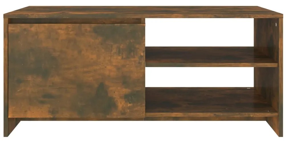vidaXL Τραπεζάκι Σαλονιού Καπνιστή Δρυς 102x50x45 εκ. Επεξεργ. Ξύλο