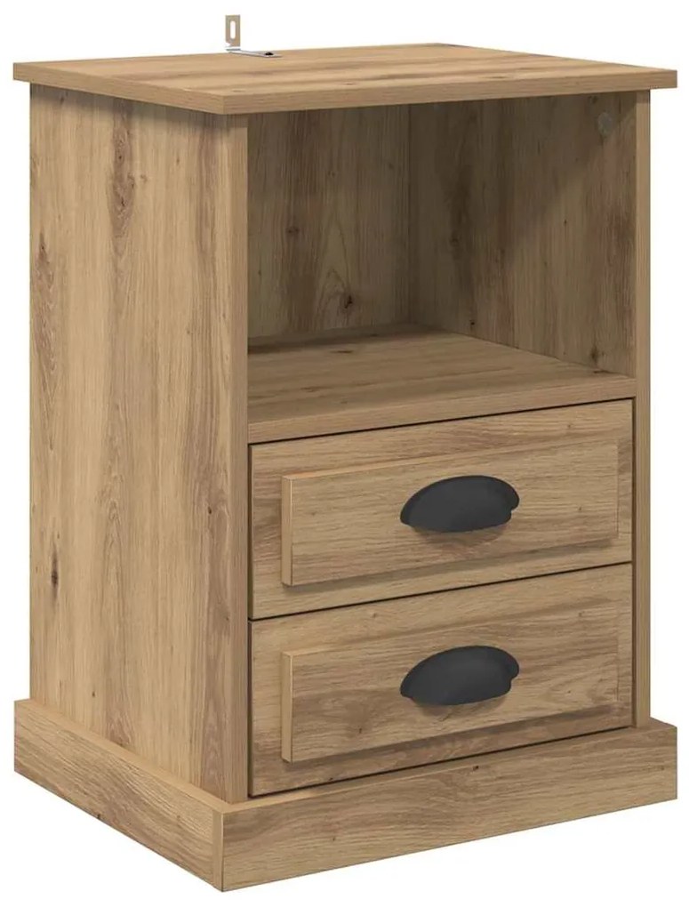 vidaXL Κομοδίνο artisan δρυς 43 x 36 x 60 εκ Επεξεργασμένο ξύλο