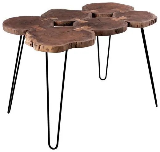 Τραπέζι OSLO με Μασίφ Κορμό Ακακίας 120x80x74 εκ. 120x80x74 εκ.