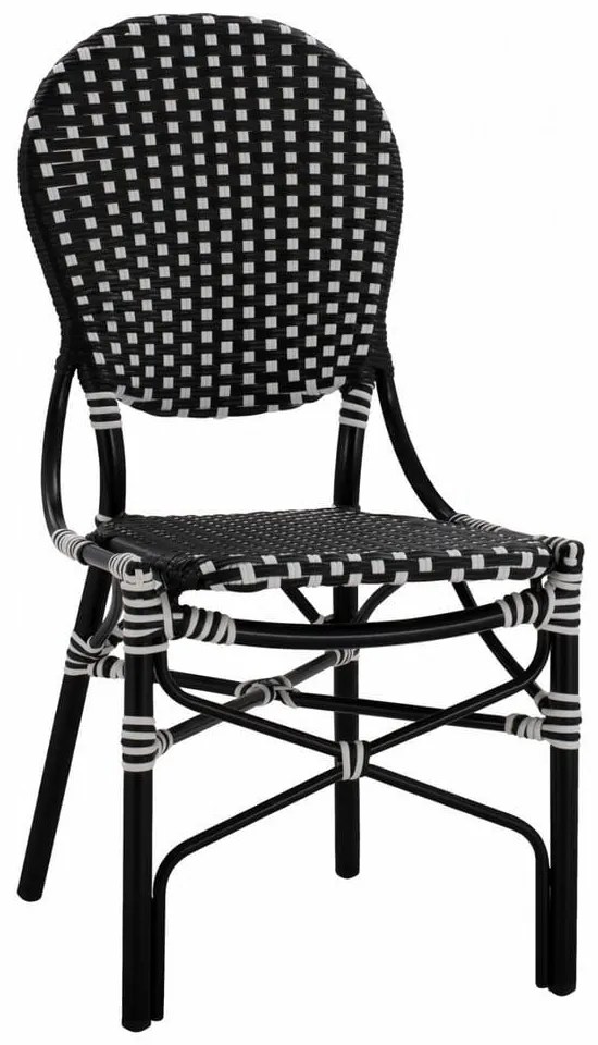 Καρέκλα Bamboo Look HM5792.02 46x60x96cm Black-White