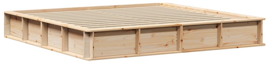 vidaXL Σκελετός Κρεβατιού με αποθήκευση Καφέ 200 x 200 cm Ξύλο πεύκου