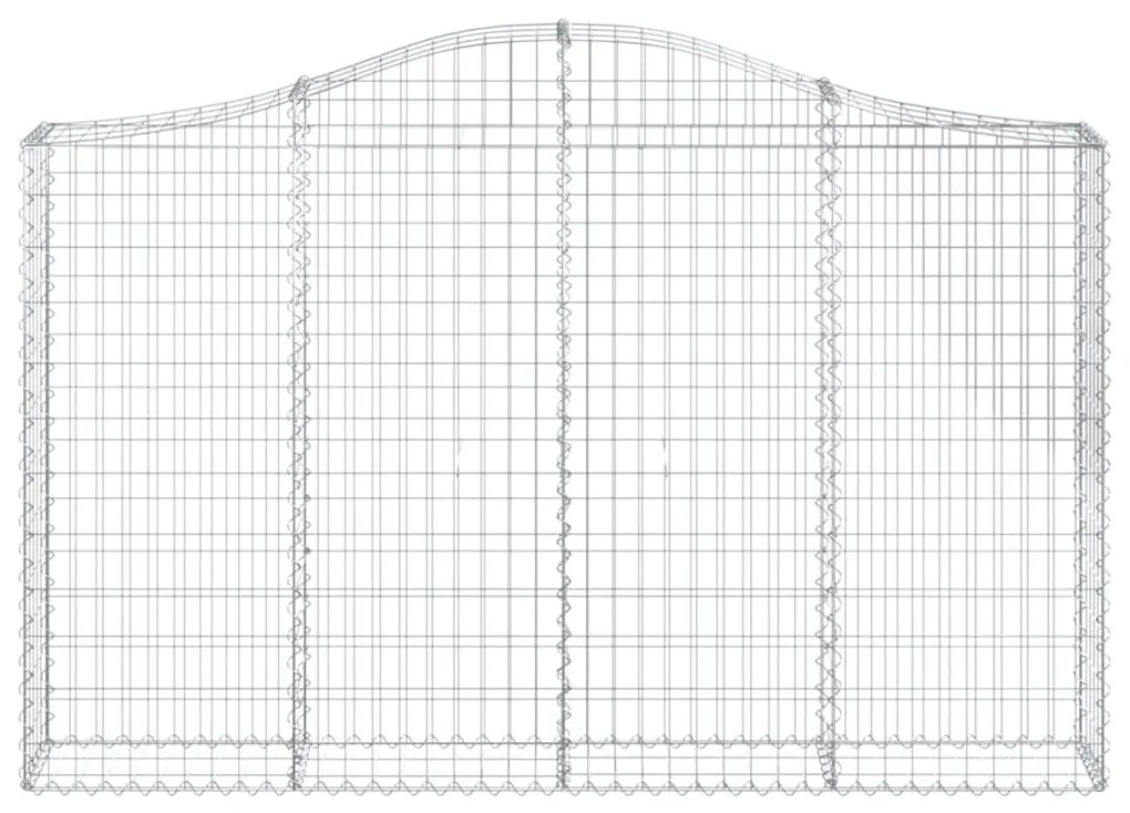 vidaXL Συρματοκιβώτια Τοξωτά 7 τεμ. 200x30x120/140 εκ. Γαλβαν. Ατσάλι