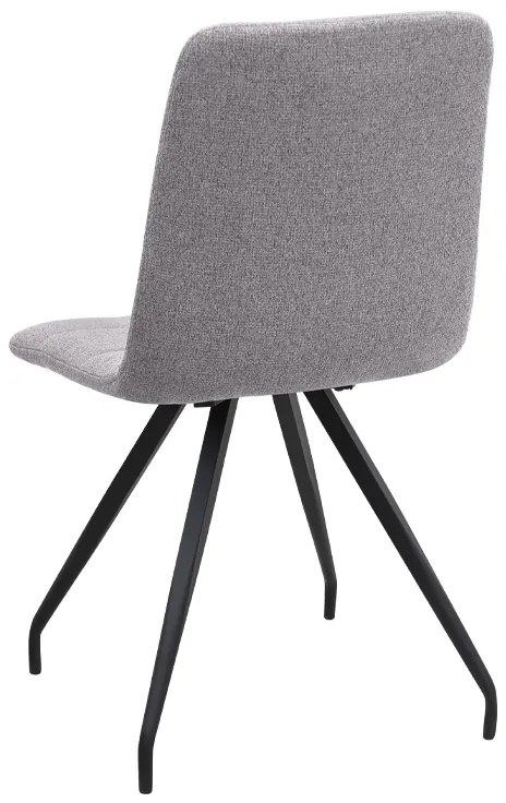 Καρέκλα τραπεζαρίας Bianca Megapap ανοιχτό μπεζ ύφασμα - μεταλλικό μαύρο πόδι 43x56x84εκ.