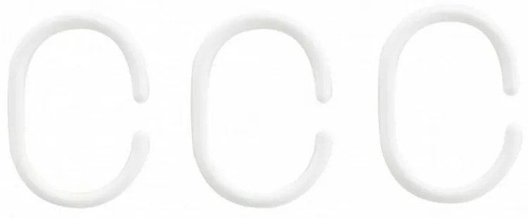 Κρίκοι Βραχίονα Μπάνιου 12τμχ No 37 White Grekon Plastic