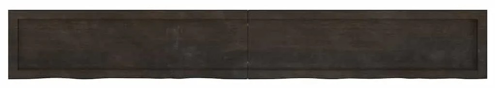 vidaXL Ράφι Τοίχου Σκούρο Καφέ 200x30x(2-6) εκ. Επεξ. Μασίφ Ξύλο Δρυός