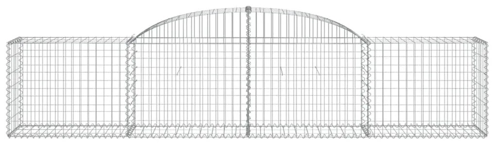 Συρματοκιβώτιο Τοξωτό 300x50x60/80εκ. από Γαλβανισμένο Χάλυβα - Ασήμι