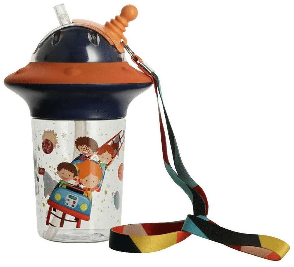 Παγούρι Με Καλαμάκι Astro 01-10874 450ml Multi Estia 450ml Plastic