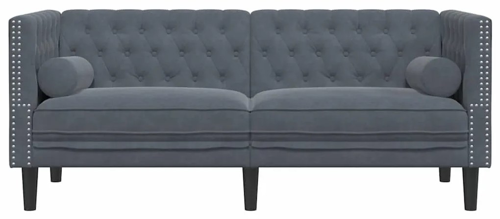vidaXL Καναπές Σκούρο Γκρι 174 x 74,5 x 70,5 εκ. Βελούδο