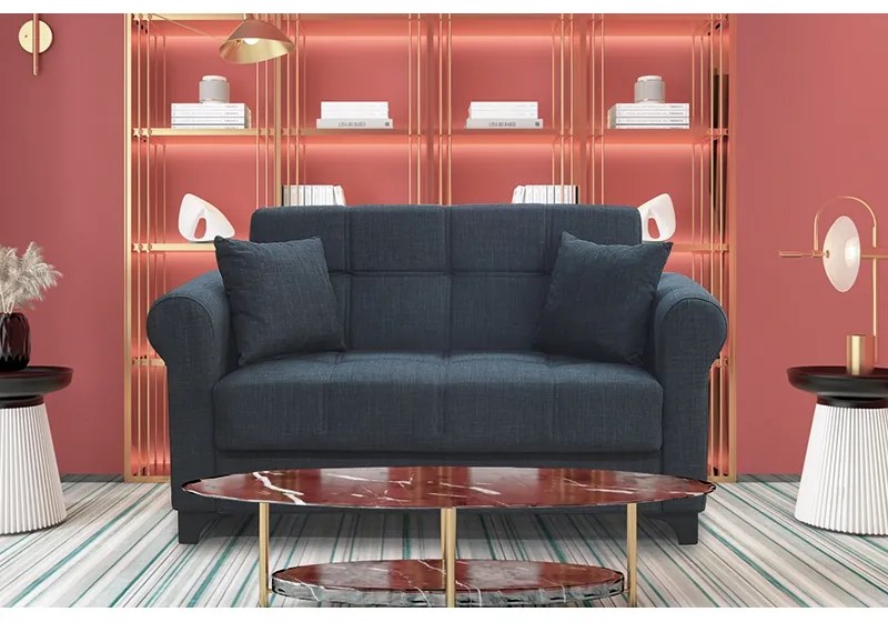 AZUR GREY ΥΦΑΣΜΑ 2ΘΕΣΙΟΣ ΚΑΝΑΠΕΣ/ΚΡΕΒΑΤΙ ΜΕ ΑΠΟΘ.ΧΩΡΟ 150Χ80Χ75εκ. ZITA PLUS 150Χ80Χ75εκ. ΚΡΕΒ.125Χ100