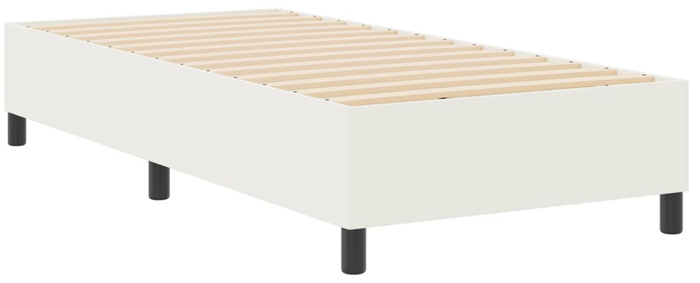 vidaXL Κρεβάτι με Ελατήριο Κρέμα 100x200 εκ με Ψαθωτό Ύφασμα