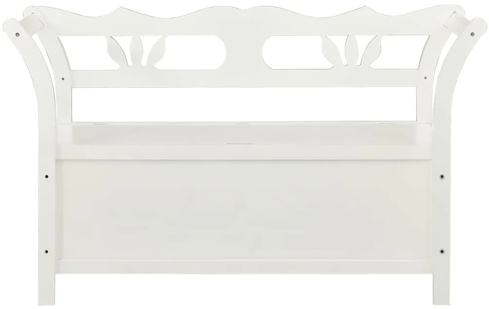 vidaXL Πάγκος Λευκός 107 x 45 x 75,5 εκ. από Μασίφ Ξύλο Ελάτης