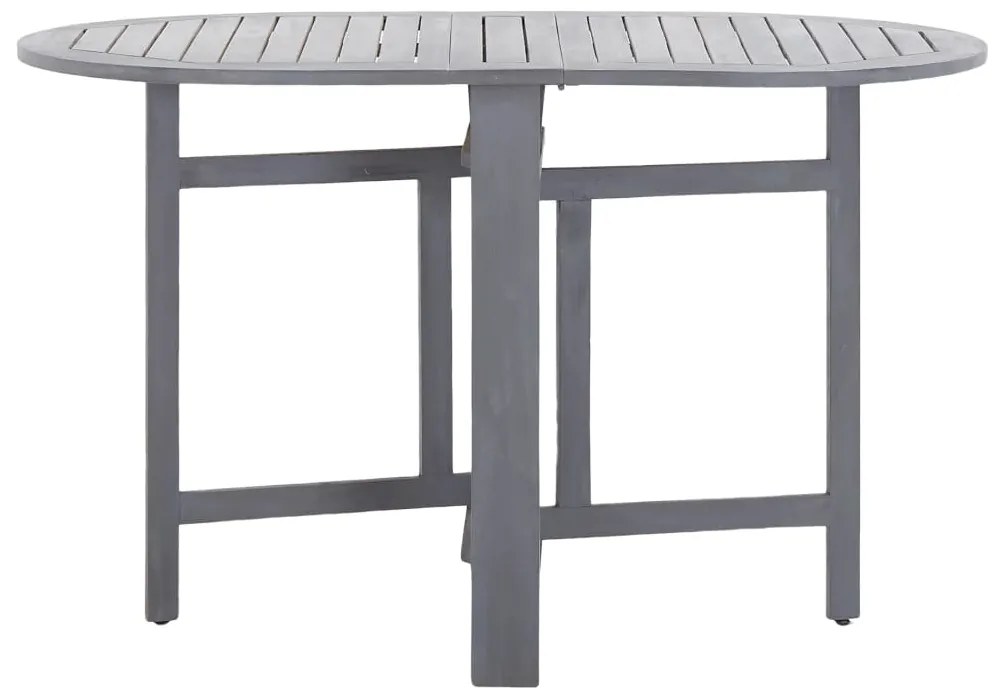 vidaXL Τραπέζι Κήπου Γκρι 120 x 70 x 74 εκ. από Μασίφ Ξύλο Ακακίας