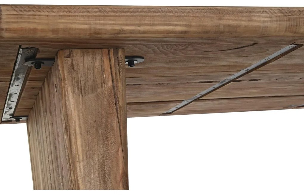 Τραπεζαρία DKD Home Decor Φυσικό Ανακυκλωμένο ξύλο Τζίντζερ (180 x 90 x 77 cm)