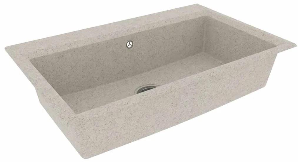 vidaXL Σιντρινο κουζίνας Μπεζ 79 x 50 x 31 εκ. Γρανίτης