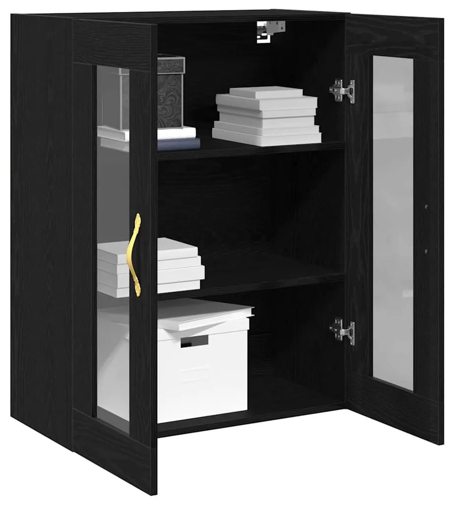 vidaXL Ντουλάπα τοίχου Επιτοίχιο Μαύρη δρυς 69.5 x 34 x 90 εκ.
