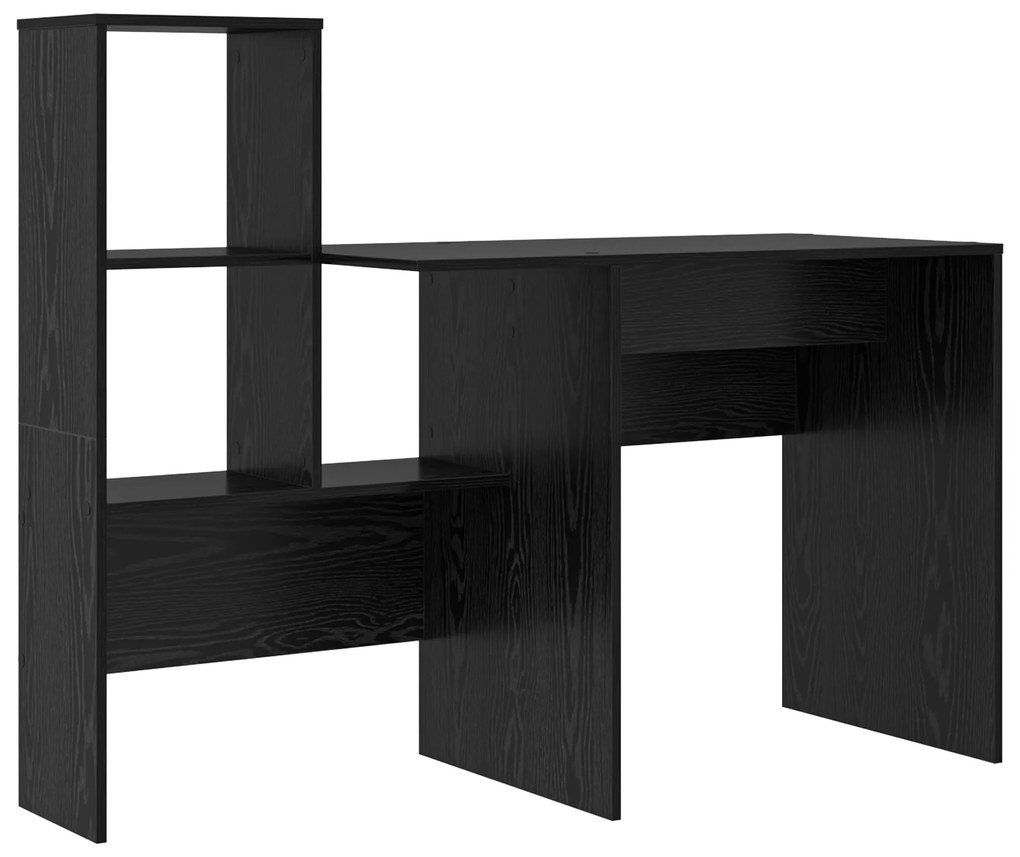 vidaXL Γραφείο Μαύρη δρυς 131.5 x 50 x 106.5 εκ. Επεξεργασμένο ξύλο