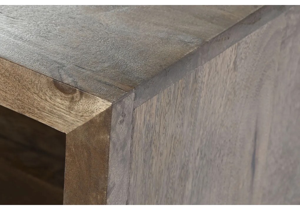 Σκευοθήκη DKD Home Decor Καφέ Μαύρο Κρυστάλλινο Ξύλο από Μάνγκο 90 x 40 x 90 cm