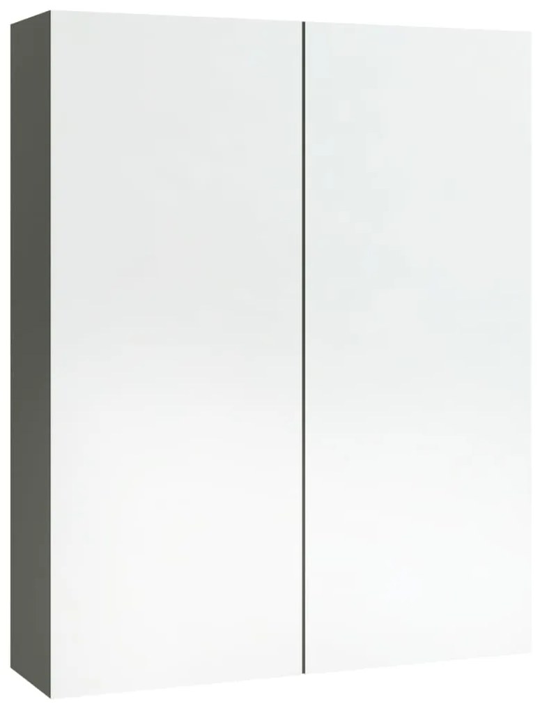 vidaXL Ντουλάπι Μπάνιου με Καθρέφτη Γκρι 60 x 15 x 75 εκ. από MDF