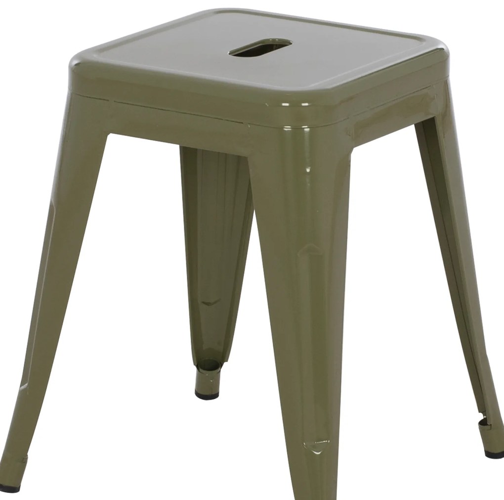 ΣΚΑΜΠΟ ΜΕΤΑΛΛΙΚΟ MELITA HM0096.43 ΣΕ DARK OLIVE ΧΡΩΜΑ 37x37x45Υεκ. (1 Τεμμάχια)