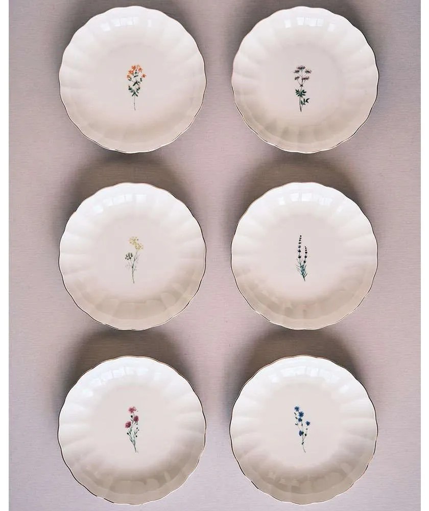Πιάτο Ρηχό (Σετ 6Τμχ) 719KTP9861 20cm Multi Hermia Porcelain