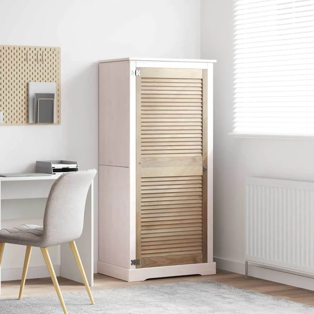 vidaXL Πόρτα Ντουλάπας Φυσικό 140.5 x 2.1 x 49.5 cm Μασίφ ξύλο πεύκου