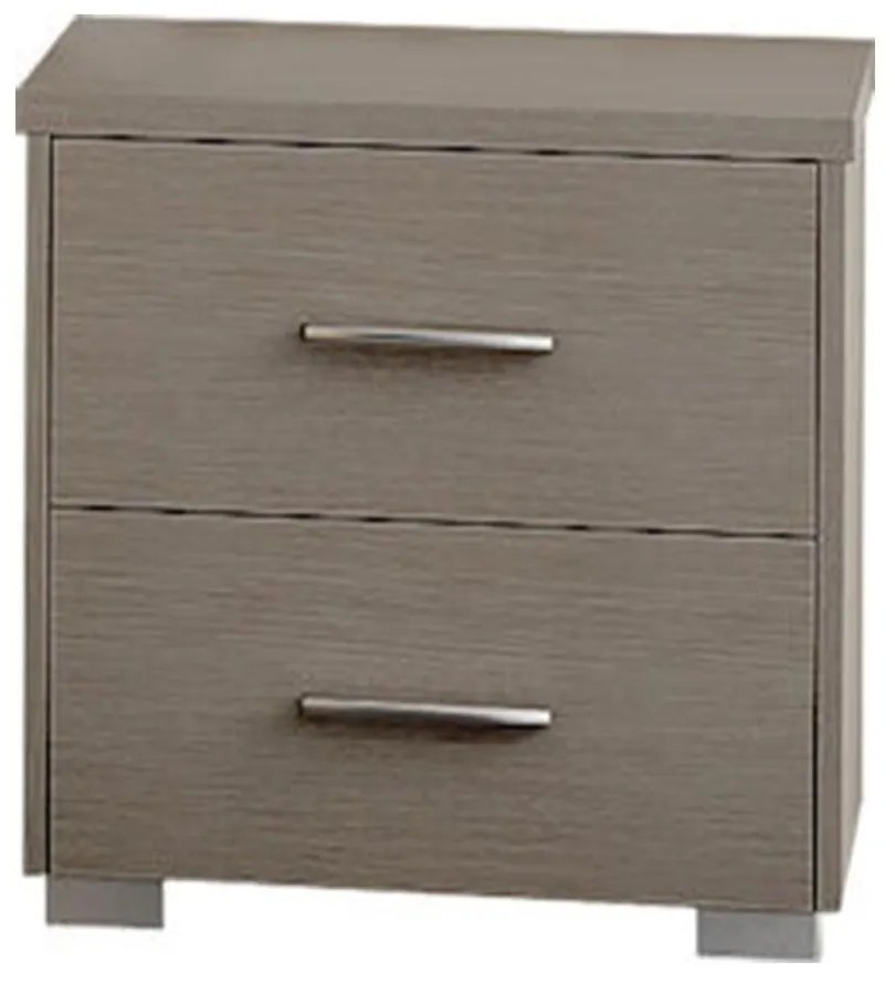 Κομοδίνο Νο.7 Με 2 Συρτάρια 50x34x48 Smoke  SARRIS812312
