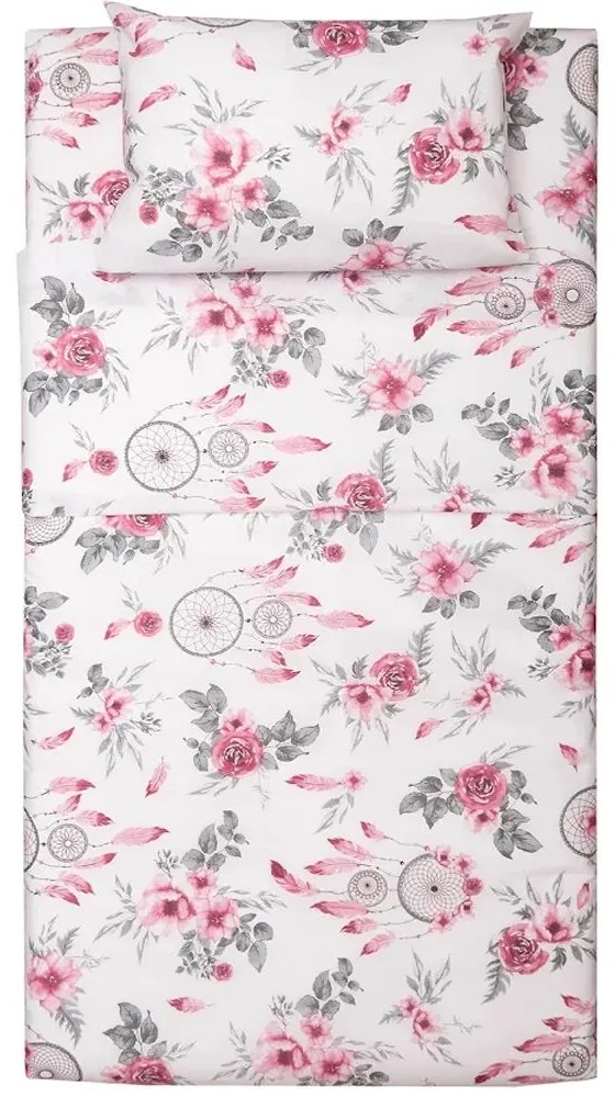 Σεντόνια Βρεφικά Λίλυ (Σετ 2τμχ) Pink Viopros Λίκνου 80x100cm 100% Cotton