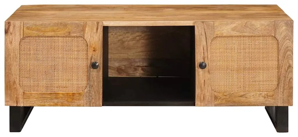 vidaXL Τραπεζάκι σαλονιού Φυσικό 100 x 54 x 40 εκ Στερεό ξύλο μάνγκο