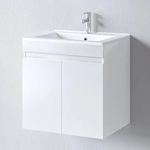 Πάγκος μπάνιου με Νιπτήρα OMEGA 65 Λευκό 62x44x57 εκ. 62x44x57 εκ.