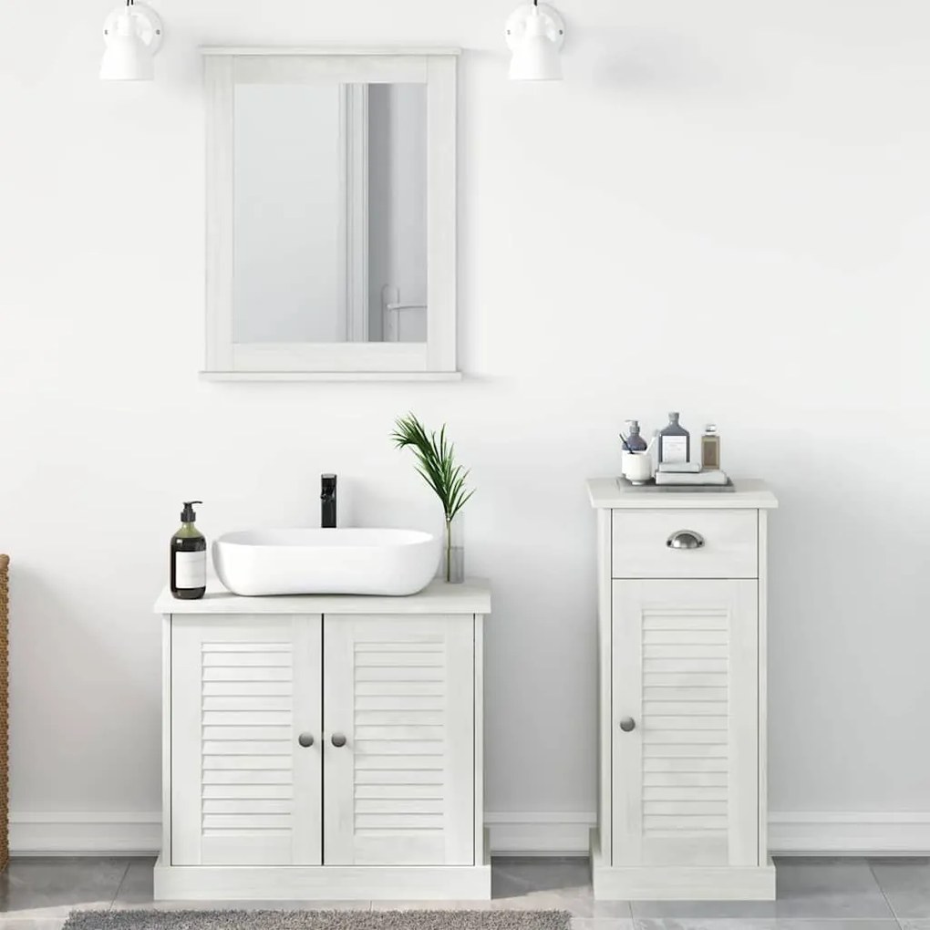 vidaXL Σετ Επίπλων Μπάνιου με συρτάρι 3 pcs Καφέ 37 x 34 x 80 εκ